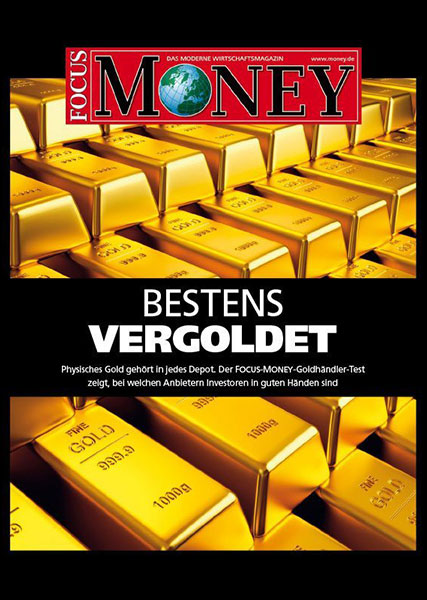 Az Auvestát kitüntették mint csúcs aranykereskedőt - Der Focus Money Goldhändler – Test zeigt, bei welchen Anbietern der Käufer in guten Händen ist